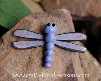 polymer clay dragonfly