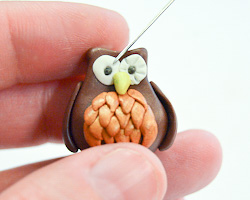 polymer clay owl