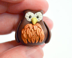 polymer clay owl