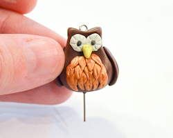 polymer clay owl