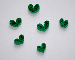 quilled shamrocks