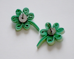 quilled shamrocks