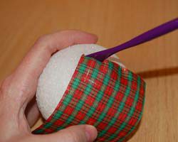 quilted ball ornament