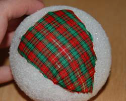 quilted ball ornament