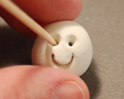 polymer clay snowman