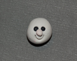 polymer clay snowman