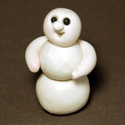 polymer clay snowman