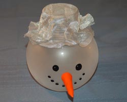 snowman candle holder