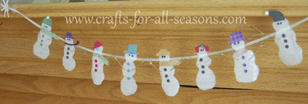 snowman glue craft