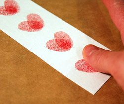 thumbprint heart bookmark