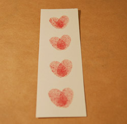 thumbprint heart bookmark