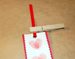 thumbprint heart bookmark