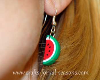 watermelon earrings
