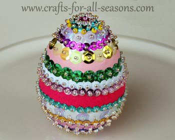 beaded egg craft