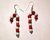 candy cane earrings