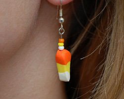 candy corn earrings