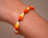 candy corn polymer clay bracelet