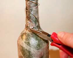 decorated wine bottle