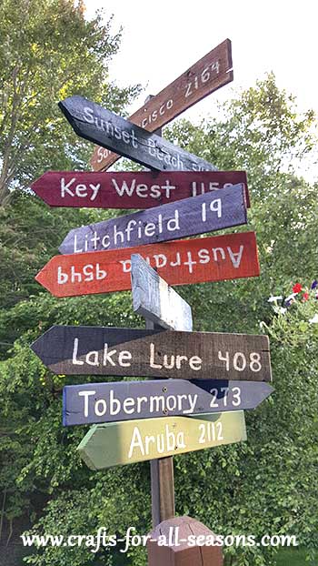 direction sign post