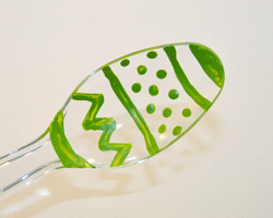 easter egg spoon planter