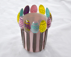 easter egg spoon planter