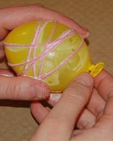 embroidery floss Easter eggs