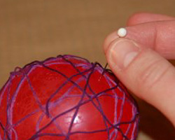 embroidery floss Easter eggs