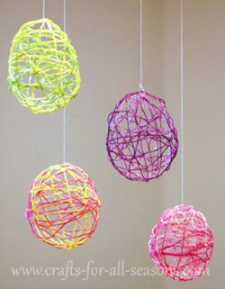 embroidery floss easter eggs