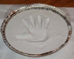 handprint plaque