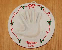 handprint plaque