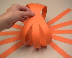 paper strip pumpkin