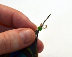 peacock feather earrings