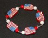 polymer clay American flag bracelet