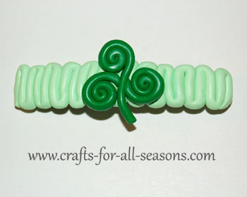 polymer clay barrette