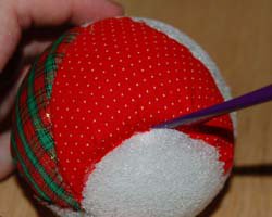 quilted ball ornament