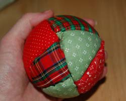 quilted ball ornament