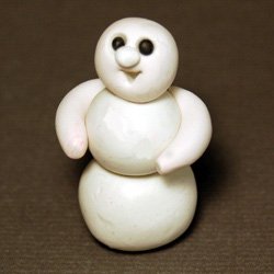 polymer clay snowman