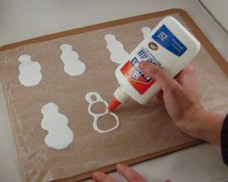 snowman glue craft