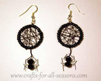 spider web earrings