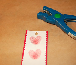 thumbprint heart bookmark