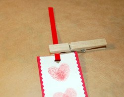 thumbprint heart bookmark