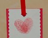 thumbprint heart bookmark