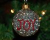 glass ball tinsel ornament