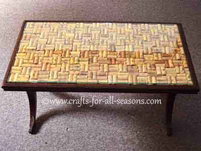 wine cork table